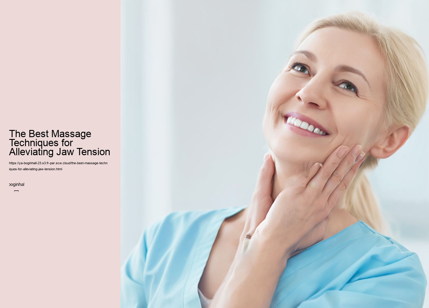 The Best Massage Techniques for Alleviating Jaw Tension